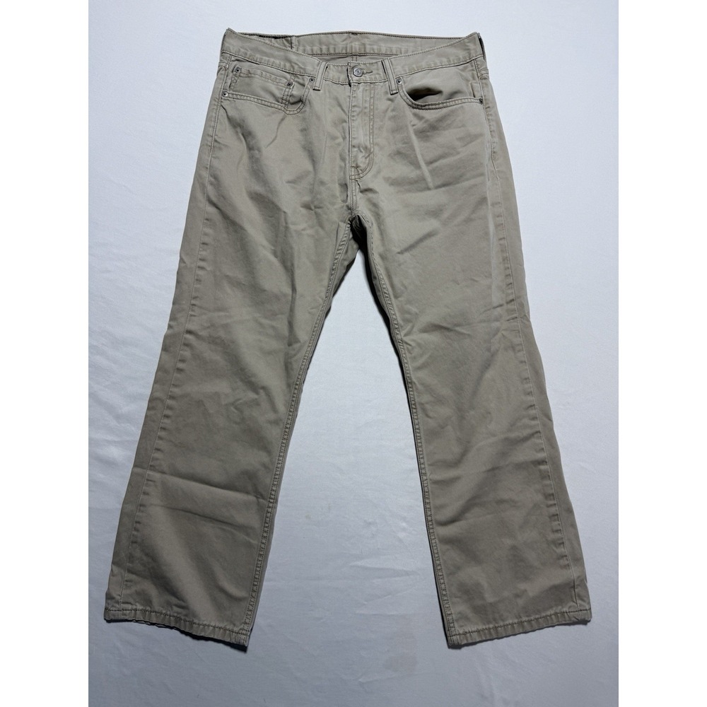 Levi's 559 Relaxed Straight Pants 34x30 Khaki Tan Cotton Chino Casual Men